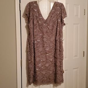 David's Bridal Taupe Dress